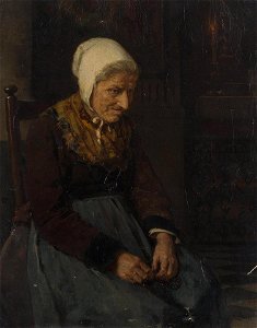 Benjamin Vautier - Alte Frau im Sessel