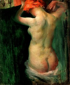 Vaszary Standing Nude 1900