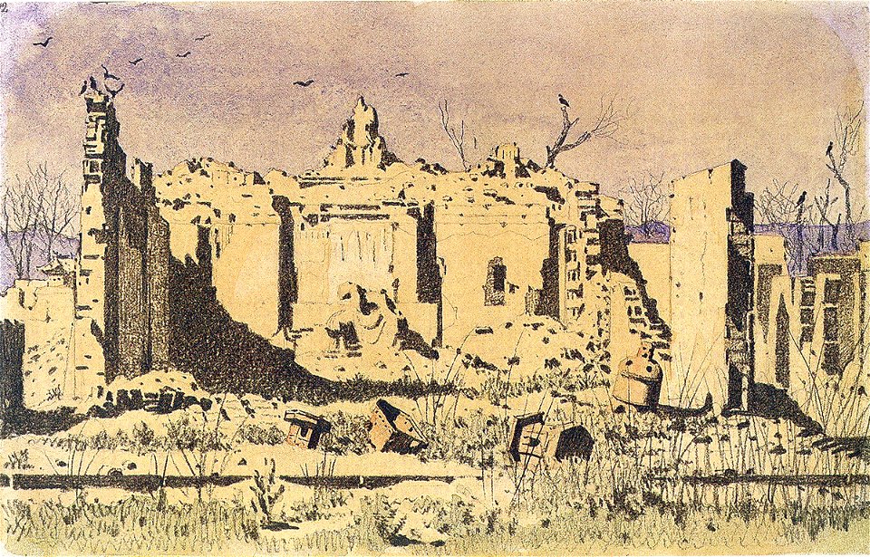 Vasili Vereshchagin - Ruins of the Temple in Chuguchak