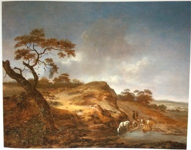 Jan Wijnants, Adriaen van de Velde - Landscape with Dunes. Free illustration for personal and commercial use.