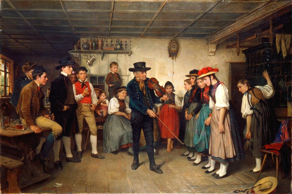 Benjamin Vautier - La première leçon de danse (1868)