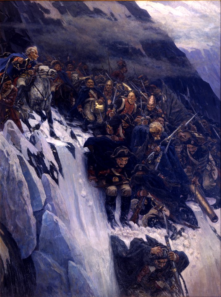 Vasily Surikov - Suvorov Crossing the Alps in 1799 - Google Art Project
