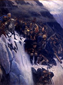 Vasily Surikov - Suvorov Crossing the Alps in 1799 - Google Art Project