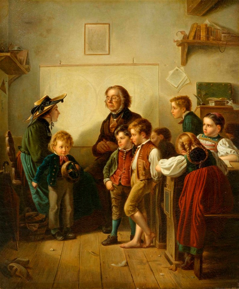 Benjamin Vautier - Die erste Schulstunde (1870)
