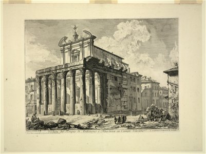 Veduta del Tempio di Antonino e Faustina in Campo Vaccino LCCN97511199