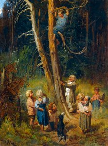 Vasnetsov. Children in forest