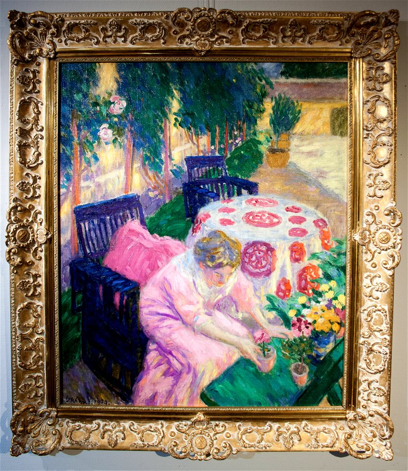 Vaszary - At a garden table