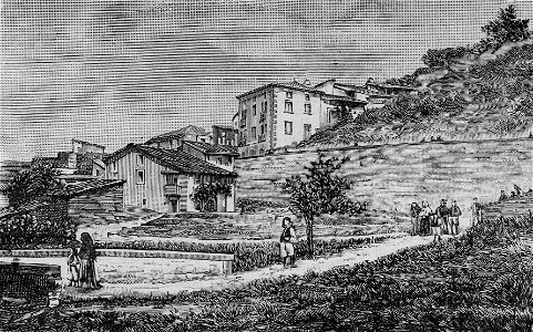 Veduta di Aritzo (xilografia)