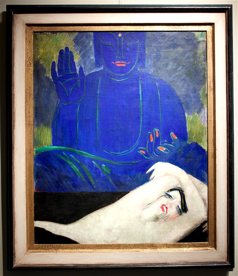Vaszary - Nude with Buddha