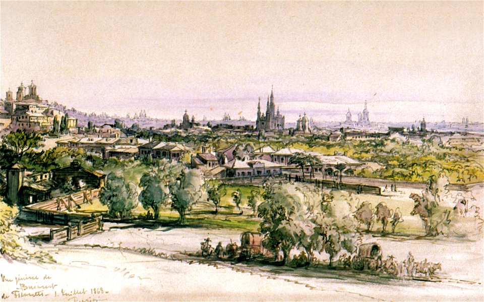 Vedere generală de la Filaret, 1868, A. Preziosi