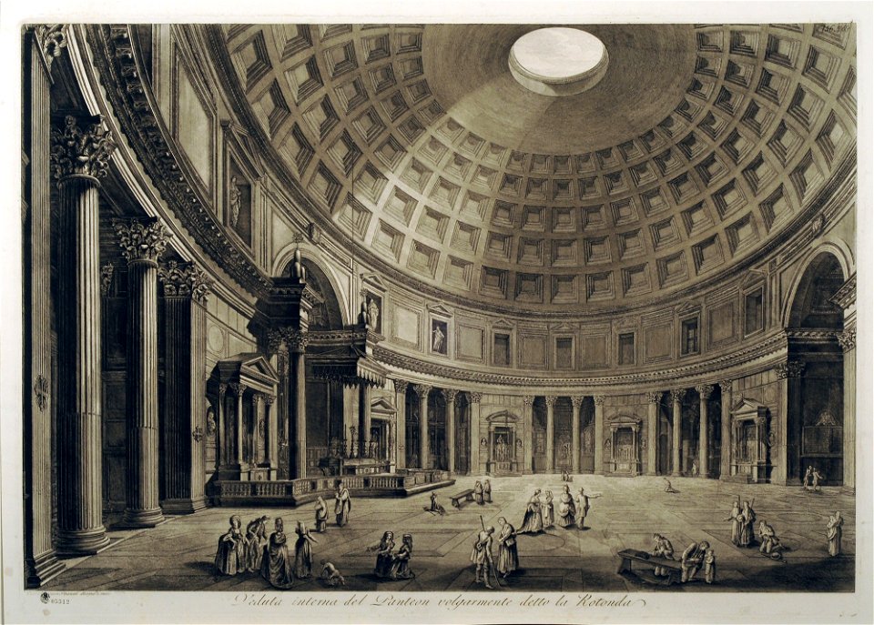 Veduta interna del Panteon vulgarmente detto - Giovanni Battista Piranesi