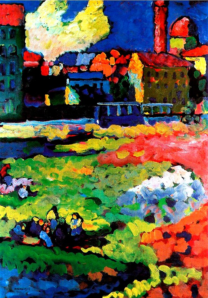 Vassily Kandinsky, 1908 - Munich-Schwabing with the Church of St-Ursula