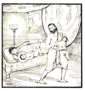 Vasudeva hide his son in Nandas House