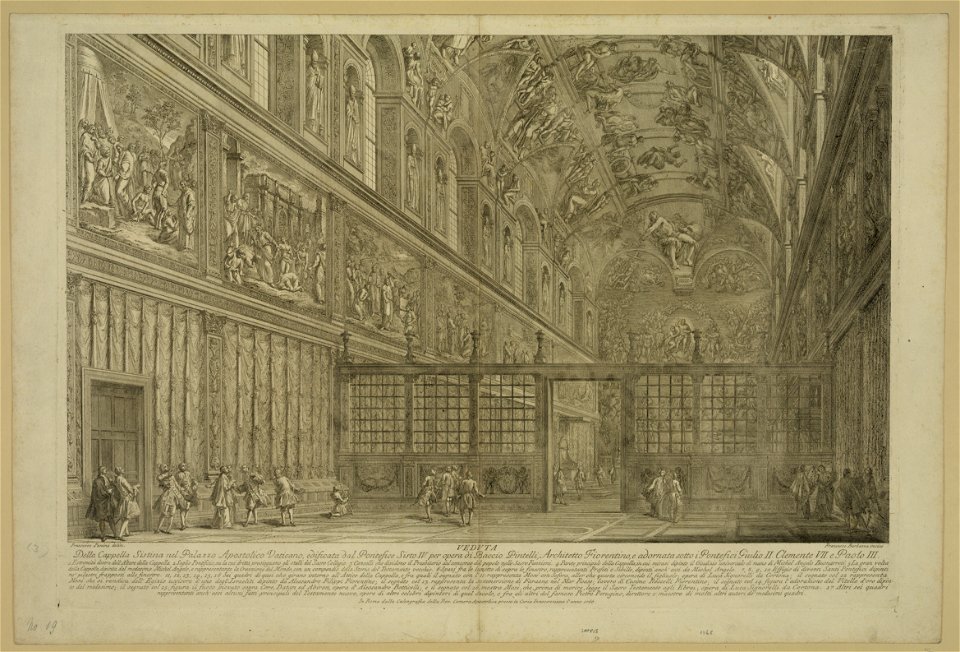 Veduta della capella sistina nel palazzo apostolico vaticano LCCN2003679988