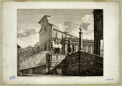 Veduta di fianco del Campidogilio di Roma LCCN2003680860
