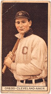 Vean Gregg, Cleveland Naps, baseball card portrait LCCN2008678354