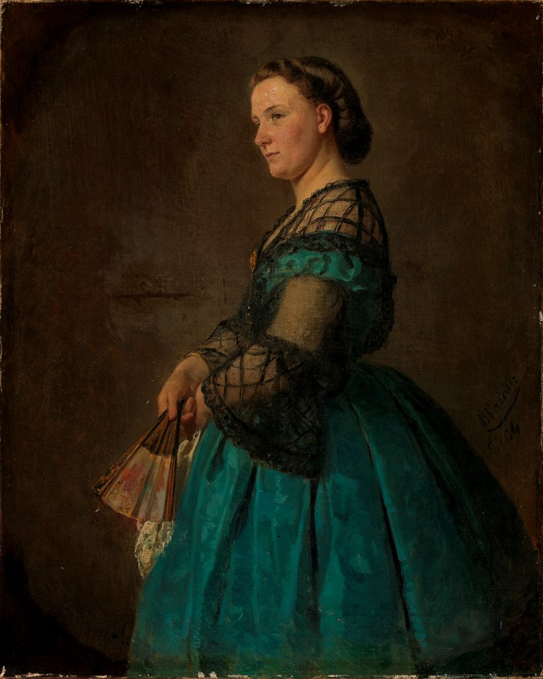 Benjamin Vautier - Bildnis der Frau des Künstlers (1864)