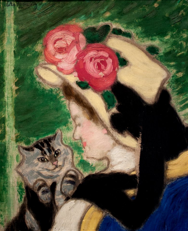 Vaszary - Woman with a cat