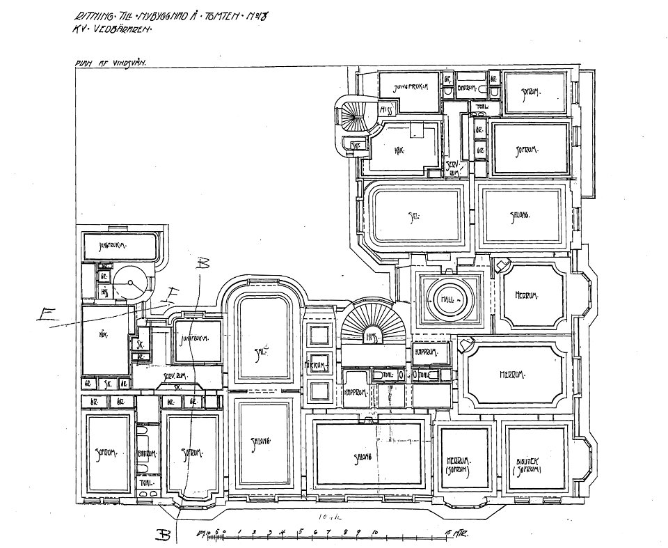 Vedbäraren 18, plan, 1912c