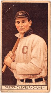 Vean Gregg, Cleveland Naps, baseball card portrait LCCN2008678354