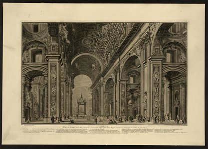 Veduta del di dentro della Basilica di S. Pietro in Vaticano dagl' ingressi LCCN2003672912