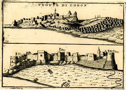 Vedute di Coron - Coronelli Vincenzo - 1688