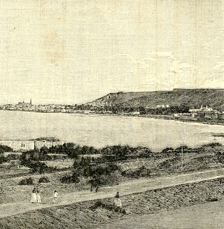 Veduta di Las Palmas, dalla spiaggia di Santa Caterina
