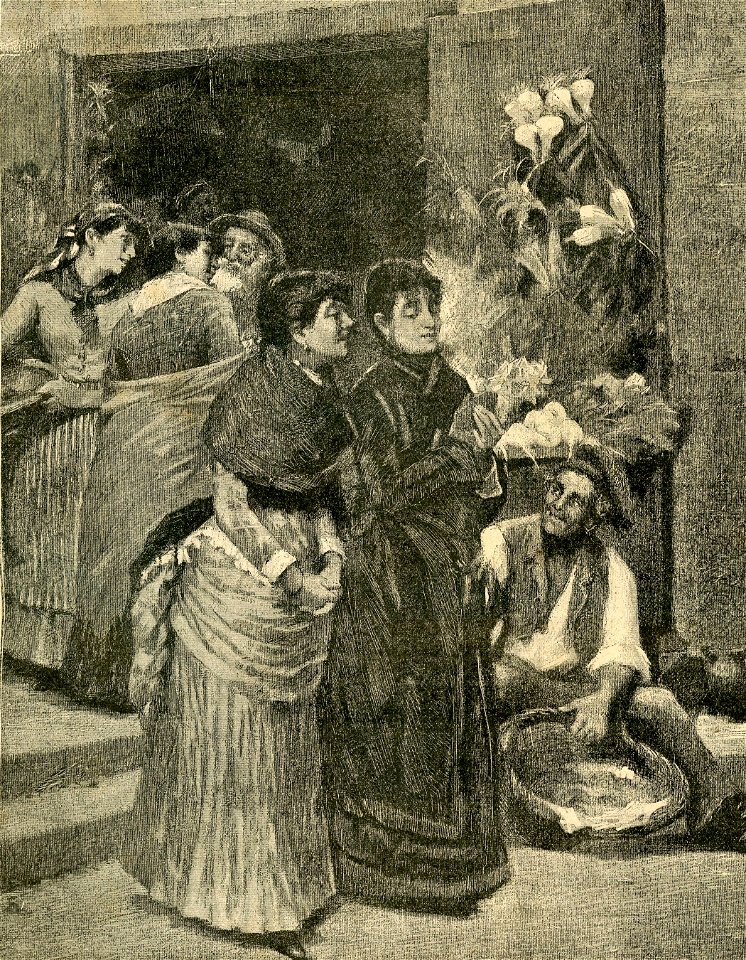 Vecchie conoscenze quadro di Fausto Zonaro