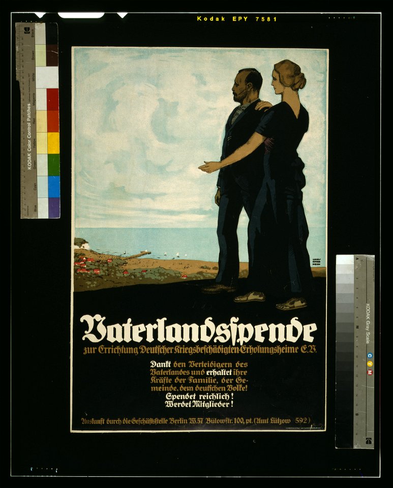 Vaterlandsspende, zur Errichtung Deutscher Kriegsbeschädigten Erholungsheime E.V. - Louis Oppenheim. LCCN2004665999
