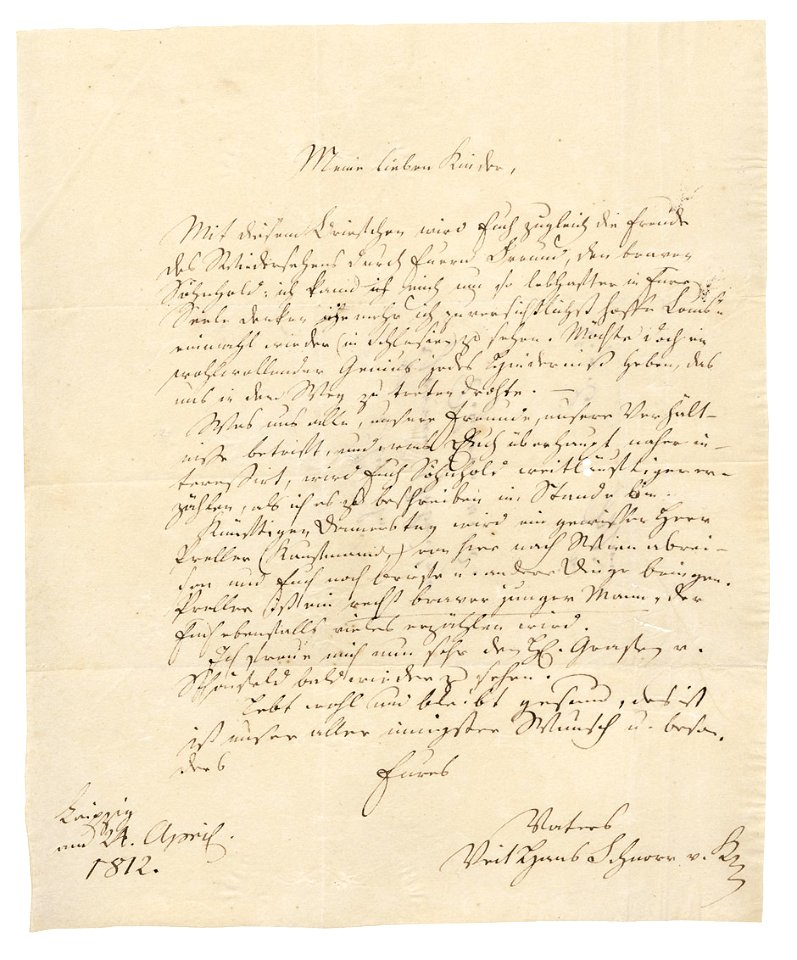 Veit Hans Schnorr von Carolsfeld an seine Soehne 1812-04-24