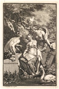 Vechtnimf te midden van matigheid en schilderkunst
