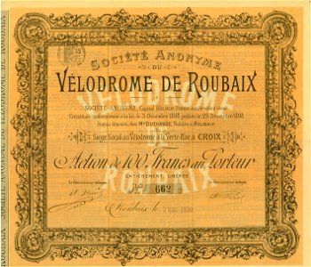 Velodrome de Roubaix 1899. Free illustration for personal and commercial use.