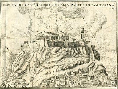 Veduta del Castello d'Acropolis dalla parte di Tramontana - Fanelli Francesco - 1695