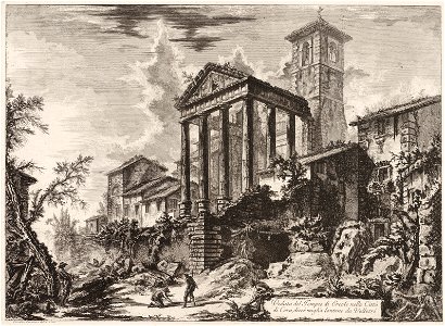 Veduta del Tempio di Ercole nella città di Cora, dieci miglia lontano da Velletri, objectnr A 18665