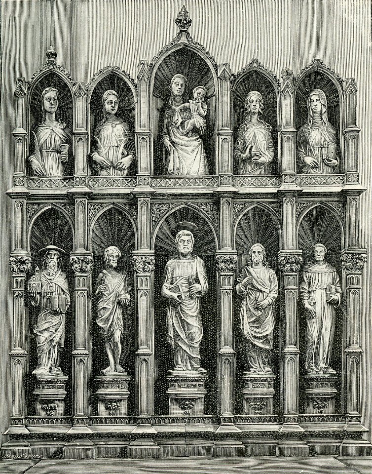 Venezia chiesa di S Maria dei Frari altare in marmo