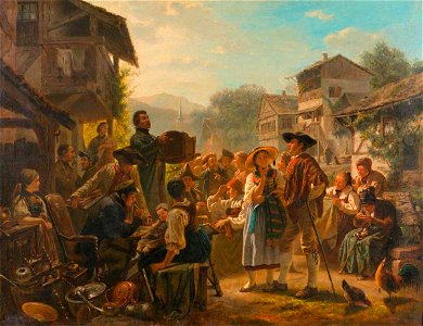 Benjamin Vautier - Versteigerung auf dem Dorfplatz