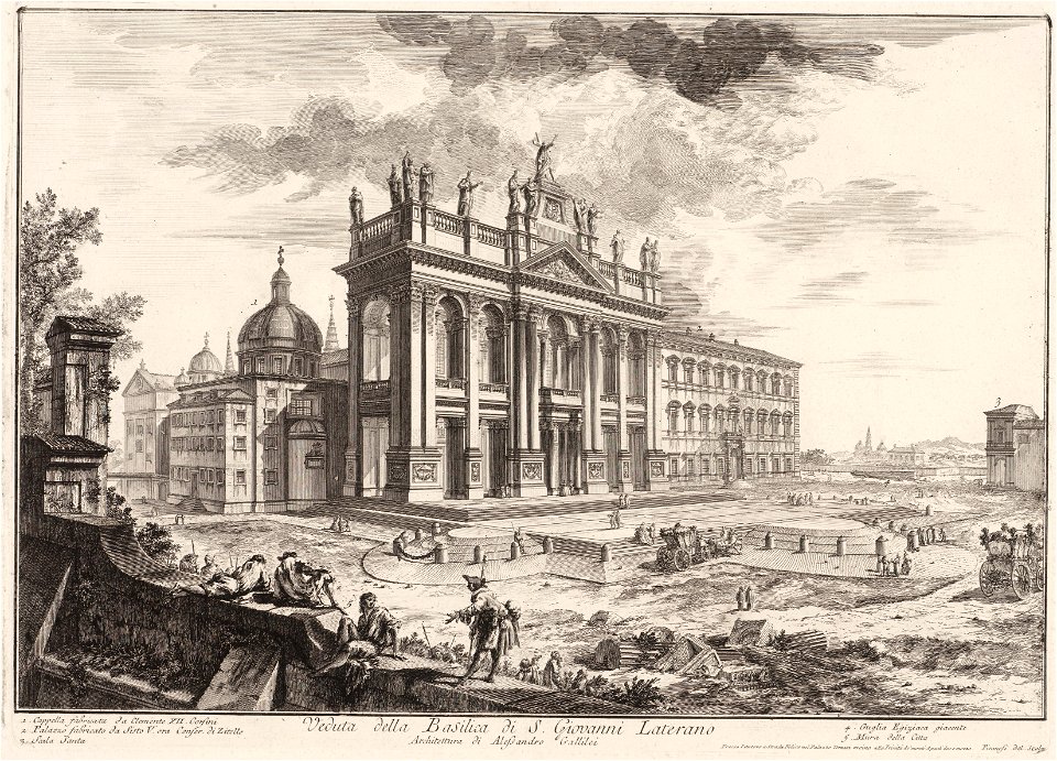 Veduta della Basilica di S. Giovanni Laterano, objectnr A 18677