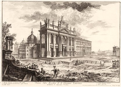 Veduta della Basilica di S. Giovanni Laterano, objectnr A 18677