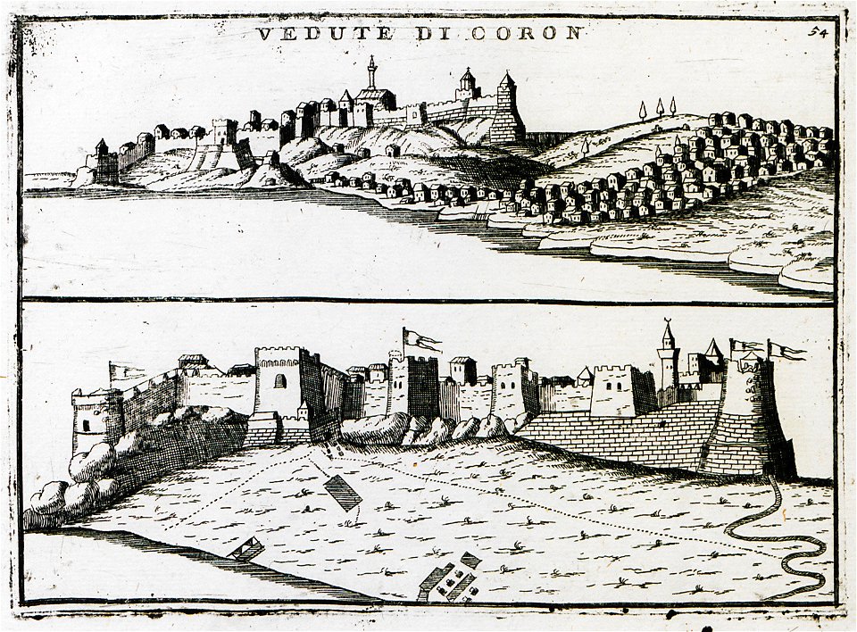 Vedute di Coron - Coronelli Vincenzo - 1686