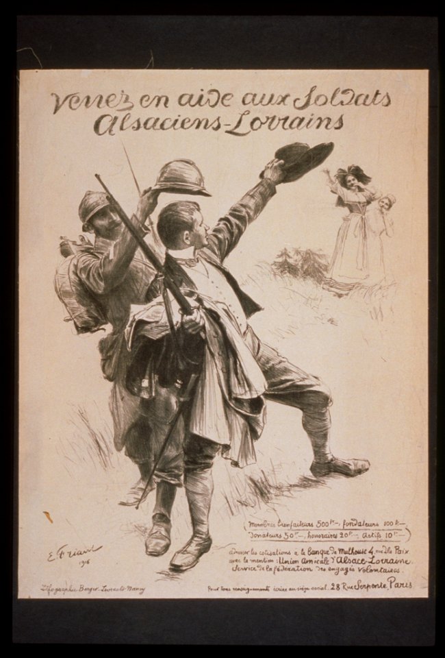 Venez en aide aux soldats Alsaciens-Lorraines. LCCN99613615