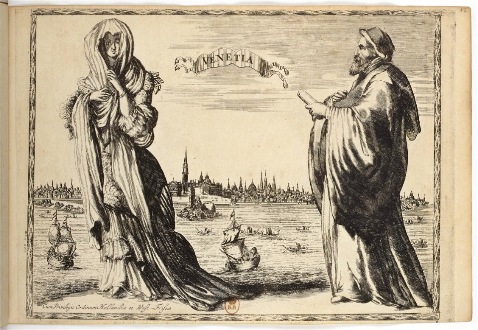 Venetia - Costumes des quatre parties du monde, gravés dans la manière de Luycken (1670)