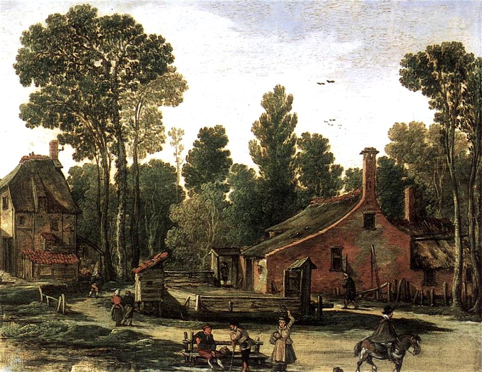 Esaias van de Velde - Ferry Boat (detail) - WGA24498