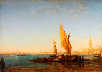 Venice- a Scene with Boats P3513