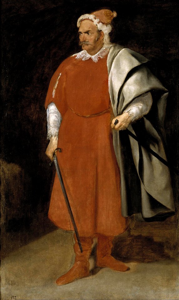 Velázquez - Bufón Barbarroja, don Cristóbal de Castañeda y Pernia (Museo del Prado, 1637-40)