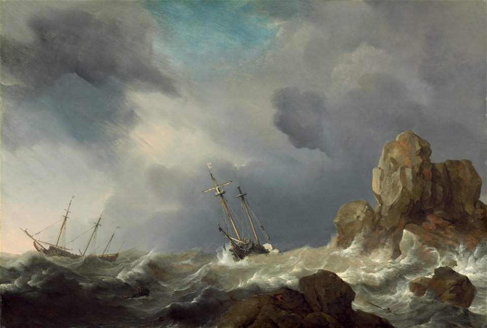 Ships in a Gale A16196
