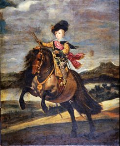 Velázquez, Diego Rodríguez de Silva y - The Infante Baltasar Carlos on Horseback - Google Art Project