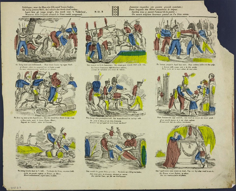 Veldslagen, waar dat Mars zijn felle woed' kwam koelen-Catchpenny print-Borms 0193