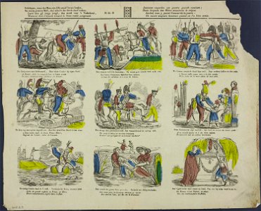 Veldslagen, waar dat Mars zijn felle woed' kwam koelen-Catchpenny print-Borms 0193