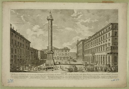Veduta di piazza colonna con in mezzo la magnifica colonna di Antonino pio LCCN2003679989