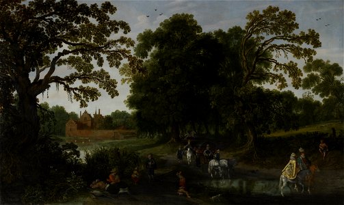 Esaias van de Velde I - Courtly Procession before Abstpoel Castle - 83.122 - Minneapolis Institute of Arts